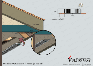 Vulcan Continuous Soffit Vent: Flange Front