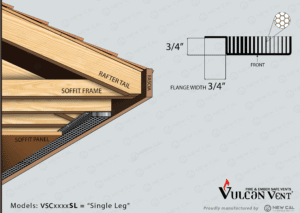 Vulcan Continuous Soffit Vent: Single Leg Flange