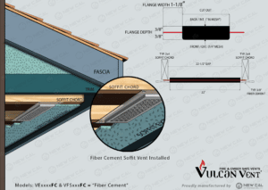 Vulcan Sofft Vent: Fiber Cement Flange