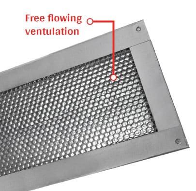 foundation vent with free flowing ventilation