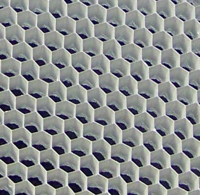 closeup photo of fire-resistant vent honeycomb