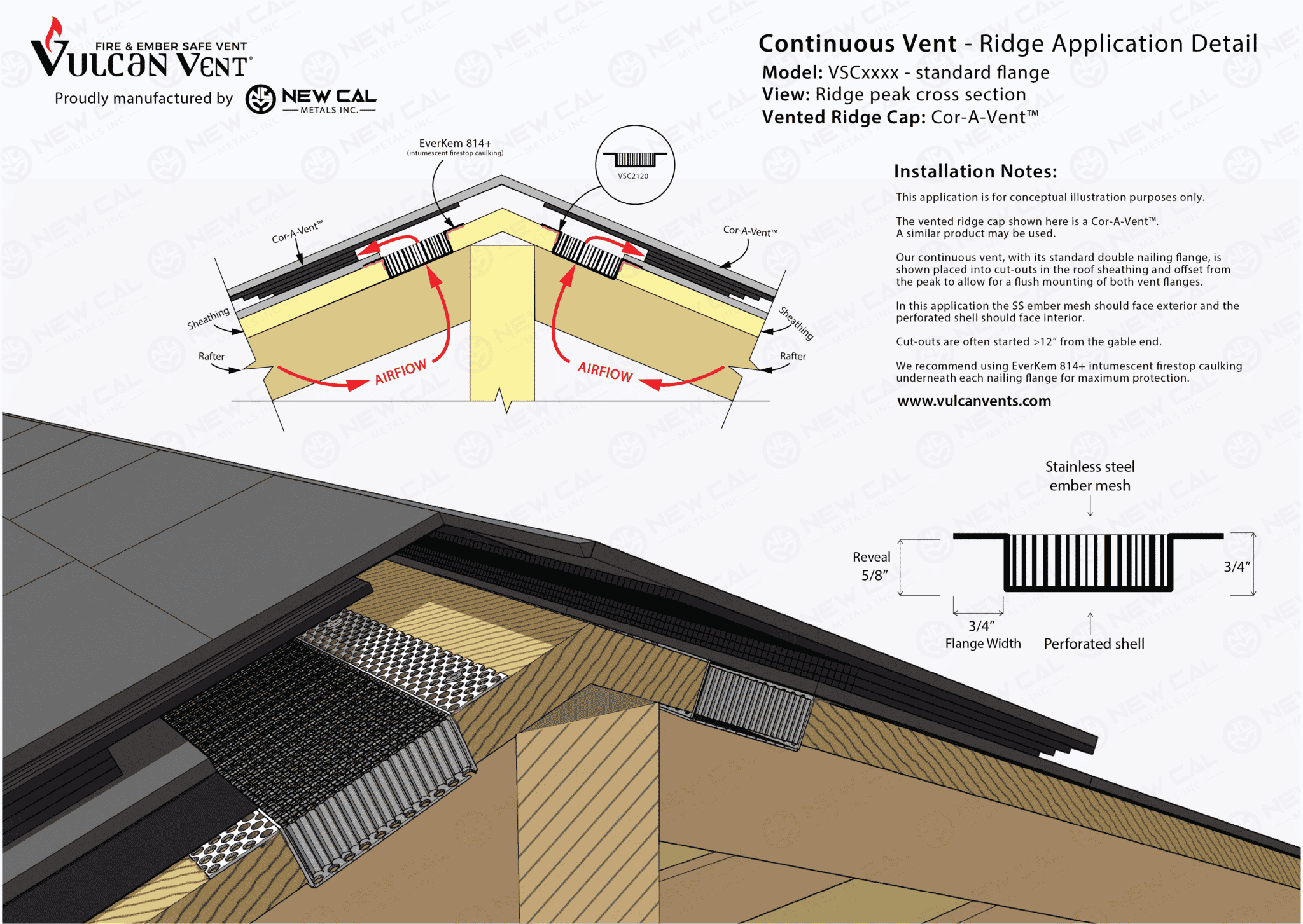 Continuous Vents Vulcan Vents Fire and Ember Safe Vents