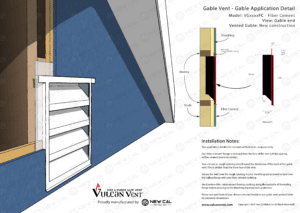 Fiber Cement Flange, Gable Vent