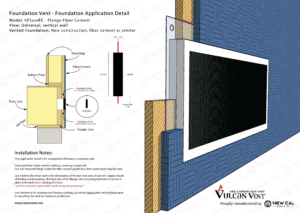 Fiber Cement Flange Foundation Vent