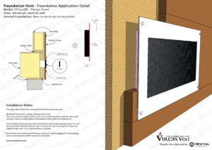 Flange Front Foundation Vent