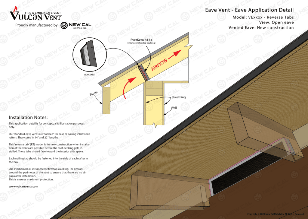 Vulcan Reverse Tabbed Eave Vent