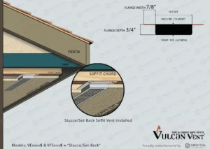 Vulcan vents - Stucco Soffit Vent