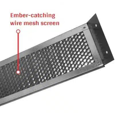 eave vents ember-catching wire mesh screen