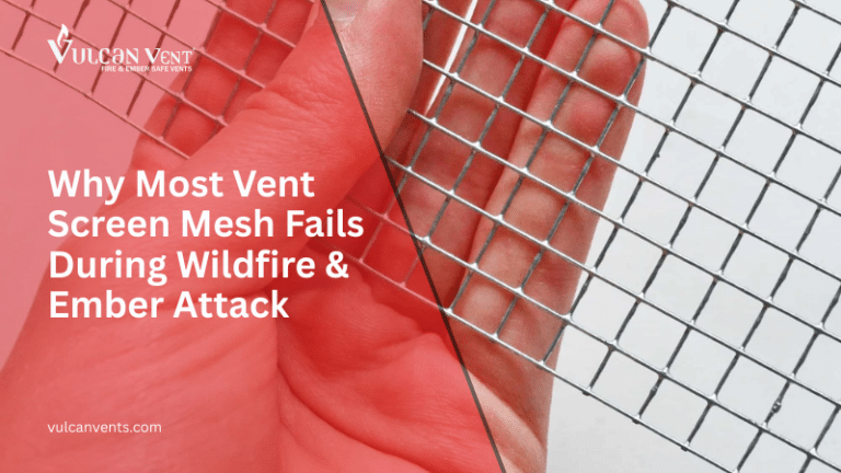 Why Vent Screen Mesh Fails During Wildfire & Ember Attack